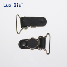 Luo Qiu100 unidades/lote, corsé de plástico negro, Liga de pierna, gancho para cinturón, tirantes, medias, pinzas 2024 - compra barato