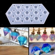 Silicone Diamond Shape Mold Necklace Pendant Jewelry Making DIY Resin Craft Tool 2024 - buy cheap