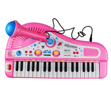 Детская электронная клавиатура, музыкальная игрушка, детские развивающие игрушки, микрофон, пианино, 37 клавиш, детские игрушки, подарки на день рождения ребенка, 2019 2024 - купить недорого
