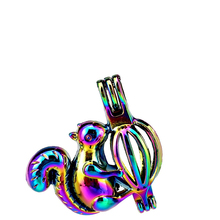 C501 5pcs/lot COLORS Multicolor Squirrel Beads Cage Pendant Locket Fairytale Party Essential Oil Diffuser 2024 - buy cheap