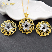 ZEA Dear Jewelry Flower Jewelry Set For Women Earrings Pendant Necklace Big Jewelry Bohemia Jewelry Findings For Party Wedding 2024 - buy cheap