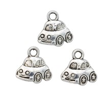 Pingente para contas de carro banhado a prata tibetana vintage 11x12mm, contas para fazer jóias diy 2024 - compre barato