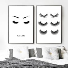 Eyes Eyelash Lashes Sexy Fashion Girl Wall Art Canvas Painting Nordic Posters And Prints Wall Pictures For Living Room Decoratio 2024 - buy cheap