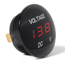 DC 12V-24V Red Waterproof LED Digital Display Voltmeter Socket for Vehicle Motorcycle Car Round Panel Voltage Meter Gauge Tester 2024 - buy cheap
