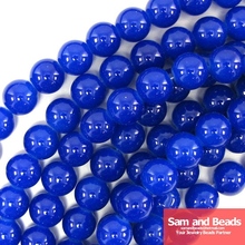 10mm Dark Blue Round Glass Loose Beads for Jewelry Making Approx 80pcs Beads Per Strand Free Shipping 2024 - buy cheap