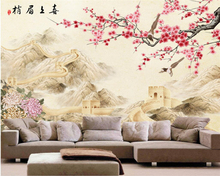 Beibehang custom wallpapers Great Wall Plum 3D Photo Wallpapers Mural Bedroom Living Room TV Wall mural wallpaper for walls 3 d 2024 - buy cheap
