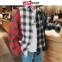 LAPPSTER-camisa negra de manga larga para hombre, ropa de calle japonesa, Hip-Hop, de algodón, de diseñador, color negro, 2021 2024 - compra barato