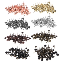 100pcs Antique Brass Upholstery Nails Furniture Tacks Pushpins Hardware Decor 2024 - buy cheap