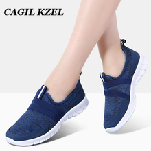 CAGILKZEL New Fashion Sneakers Women Spring  Breathable Mesh Trainers Shoes Woman Slip-on Flats Ladies Shoes creepers moccasins 2024 - buy cheap