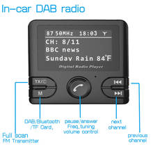 DC 5V Radio Car FM Transmitter Car Radio Adapter Hand-Free Car DAB TF Card Player Car 2024 - buy cheap