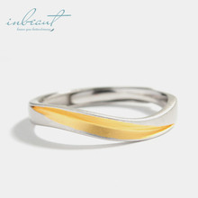 Inbeaut-anillo LARGO DE PLATA 925 y oro para mujer, sortija fina con forma de hoja, inspiración de hojas, serie natural, diseño artístico, joyería 2024 - compra barato