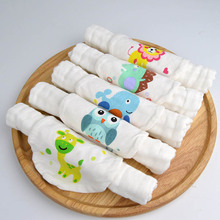 Toalha de algodão para bebês, 1 peça, absorve o suor das costas, reutilizável, com desenhos de animais, para bebês 2024 - compre barato