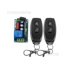 Interruptor de iluminação sem fio ac220v 1ch 10a, controle remoto, saída de relé, rádio e transmissor (2 peças)