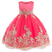 Children's party dress first communion dresses girls  flower dress kids clothes little ladies baby ball gown vestido costume 2024 - buy cheap