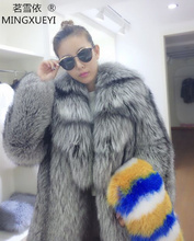 New fashion fox fur coat products - autumn and winter luxury leather fox fur coat 2024 - buy cheap