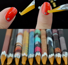 2 x necessary crayon Nail Art Rhinestones Gems Picking Tools Self-adhesive Pencil Dotting Pen JX04+Free Shipping 2024 - buy cheap