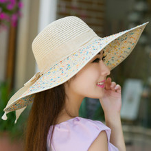 Пляжная соломенная шляпа, летние широкие карнизы, солнцезащитная Кепка для путешествий, Женская Корейская версия, крутые шапки, защита от солнца, модные шапки H3186 2024 - купить недорого