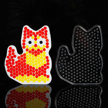 Plastic Pegboard for Kid Craft Hama Beads DIY With Paper Card Mold Cat Pattern, 10.5x8cm 1PC 2024 - buy cheap
