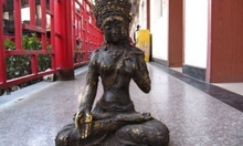 Estatua de Buda del Tíbet, bronce, cobre, dorado, TaRa Blanca, kwan-yin Guan Yin Bodhisattva 2024 - compra barato