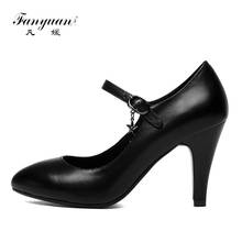 Fanyuan Women Shoes Genuine Leather Mary Janes Pumps Spike High Heels Ladies Shoes Party Dress Heeled Shoes Woman zapatos mujer 2024 - buy cheap