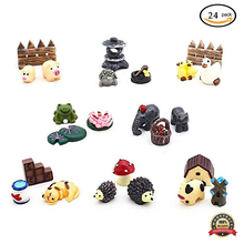 24pcs Mini Animals Home Micro Fairy Garden Figurines Miniatures Home Garden Christmas Decor DIY Craft Accessories for Dollhouse 2024 - buy cheap