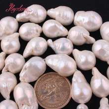 14x18mm Big Large Freeform White Edsion Reborn Keshi Freshwater Pearl Natural Stone Beads For DIY Necklace Jewelry Making 15"  2024 - buy cheap