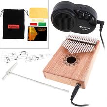 17 Key Electroacoustic Kalimba Solid Mahogany sweet-sounding Thumb Piano with Amplifier Mbira Natural Mini Keyboard Instrument 2024 - buy cheap