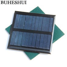 BUHESHUI 0.6W 5.5V  Mini Solar Cell Polycrystalline Solar Panel  Module For 3.7V Battery Epoxy 65*65*3MM Wholesale 30pcs/lot 2024 - buy cheap
