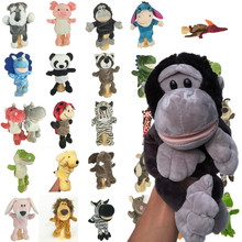 Cute Carton Animal Hand Puppet Toys Plush Puppets Frog Tortoise Pig Rabbit Tiger Monkey Bear Lion Doll Baby Toy Animals Toy 2024 - buy cheap