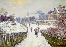 100% handmade oil painting reproduction on linen canvas, landscape oil paintingboulevard-saint-denis-argenteuil-in-winter 2024 - buy cheap