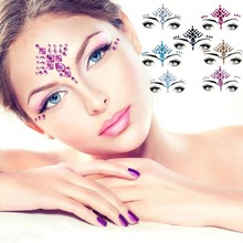 NUEVO Tatuaje de cristal 3D Pegatinas de gemas para ojos Cara de cristal  Joyas para el cuerpo Fiesta del festival Pegatinas para ojos con brillo