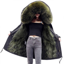 2019 New Winter Scorpion Fox Fur Liner To Overcome Female Fur Coat Female Long Section Parker Women's Fur Coat 563 2024 - buy cheap