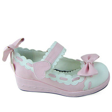 Zapatos de princesa dulce lolita diseño japonés Lolita personalizado Forma especial azul con lazo blanco hebilla zapatos de plataforma an1241 2024 - compra barato