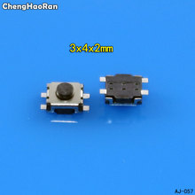 ChengHaoRan-Interruptor táctil SMD de 4 pines, Mini botones táctiles de 3x4x2mm, 10-100 unids/lote 2024 - compra barato