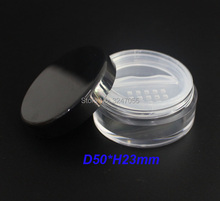 10G 10pcs30pcs50pcs High Quality Empty Round Loose Powder Case with Rotating Sifter, Plastic Clear Makeup Loose Powder Case 2024 - buy cheap