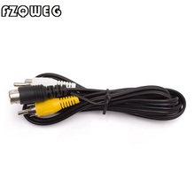 FZQWEG Black AV Cable 3 pin for SEGA Mega Drive 2 RCA Cord for SEGA Genesis 2 2024 - buy cheap