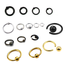 3 unids/lote aros de anillo cautivo de acero quirúrgico Cbr/Bcr Body Piercing joyería anillos del septo Ear stud Lip Eyebrow anillo para pezón, joyería 2024 - compra barato