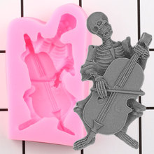 3D Skeleton Skull Silicone Molds Cello DIY Fondant Cake Decorating Tools Polymer Clay Soap Mold Candy Chocolate Gumpaste Moulds 2024 - buy cheap