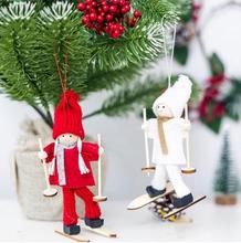 Creative Kawaii Christmas Angel Girl Ski Pendant Christmas Tree Decoration For Home Xmas Cute Doll Party Ornaments Kids Gift 2024 - buy cheap