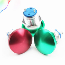 16mm Metal Waterproof Alloy Push Button Switch mushroom Momentary 1NO Button Screw terminal screw press button