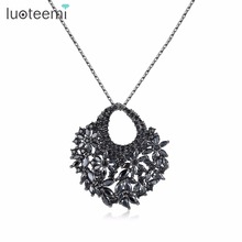 LUOTEEMI High Quality Pendant Necklace Black Gold Color Fashion Vogue Ethnic Neckalces For Women Girl Party Prom Anniversary 2024 - buy cheap