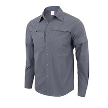 Мужская быстросохнущая уличная рубашка с длинным рукавом, мужская рубашка для охоты и рыбалки, дышащая анти-УФ футболка, Мужская Уличная одежда, походная рубашка 2024 - купить недорого