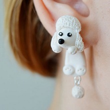 TTPAIAI 30 Handmade Polymer Clay Cute Poodle Dog Earrings For Women Girls Fashion Jewelry Dog's Paw 3D Animal Stud Earrings Gift 2024 - buy cheap