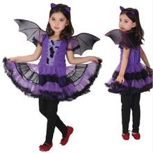 Bat Dress For Girls With Wings Fairy Princess Dance Batman Baby Child Carnival Christmas Halloween Costume For Kids 2024 - buy cheap