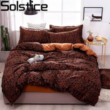 Solstice-funda de edredón estilo leopardo gris, suave y cómoda, Sábana de cama, funda de almohada, ropa de cama tamaño Queen y King, 3/4 unidades 2024 - compra barato