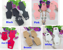 200pcs/lot wholesale kraft cardboard necklace card Multi-colored earrings display card  Accept custom order need add extra cost 2024 - buy cheap