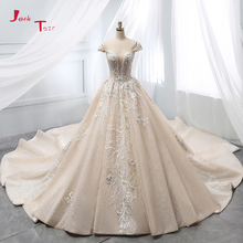Великолепное бальное платье, платье для свадьбы, платье принцессы, платье с бусинами и аппликацией, платье с длинным шлейфом 2024 - купить недорого