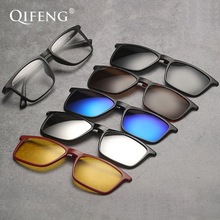 Montura de gafas ópticas TR90 para hombre y mujer, gafas de sol con 5 enganches, magnéticas polarizadas, miopía, Marco para gafas QF125 2024 - compra barato
