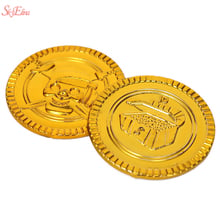 100(50)pcs/package Gold Coin Captain Pirate Toy Party Metal Coin Treasure Game Hunt 6Z 2024 - buy cheap