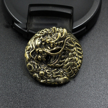 Solid brass DIY leather craft wallet decoration rivet button dragon head design 3pcs/lot 2024 - buy cheap